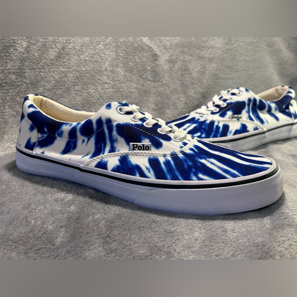Polo Ralph Lauren Thorton Blue Tie Dye Sneaker - Picture 1 of 8
